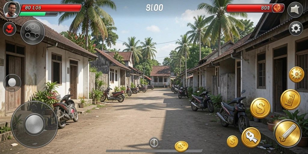 Screenshot yang menampilkan gameplay seru dan dinamis.